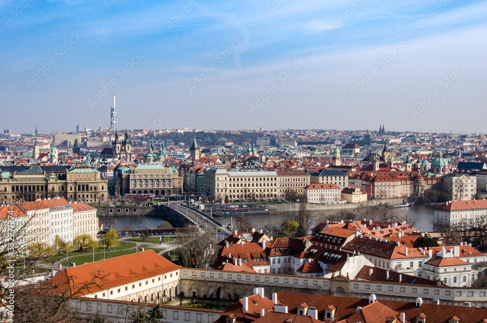 View over Prague roofs