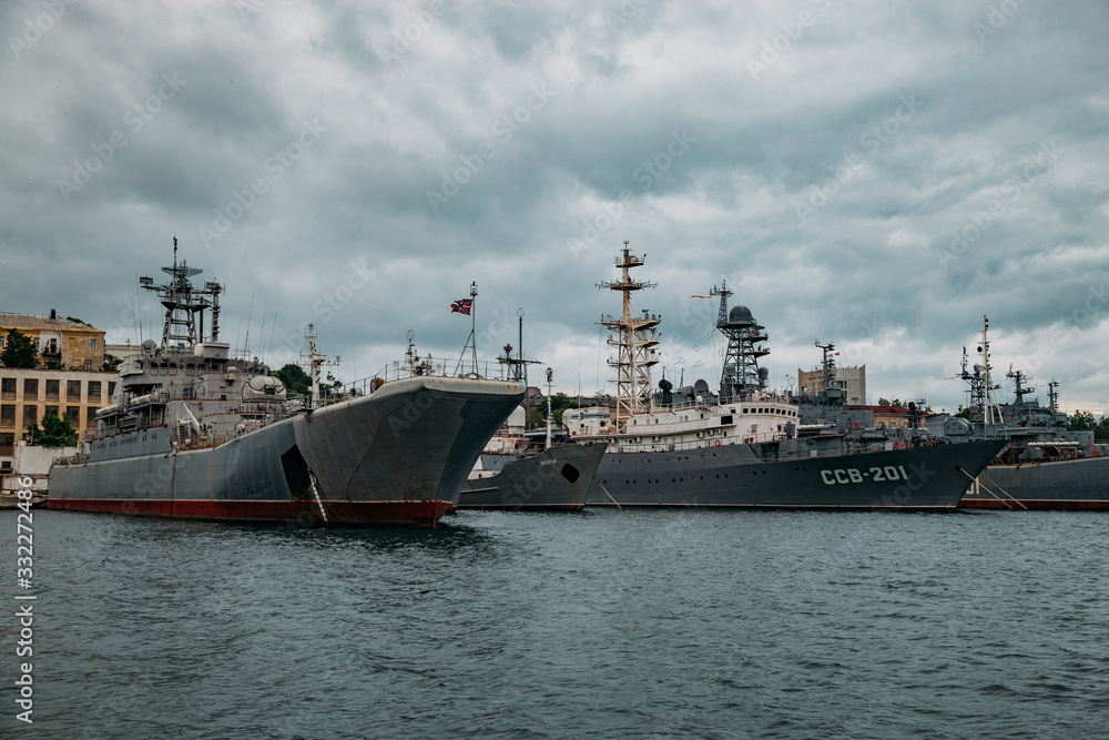 Russian Black Sea Fleet in Sevastopol harbor