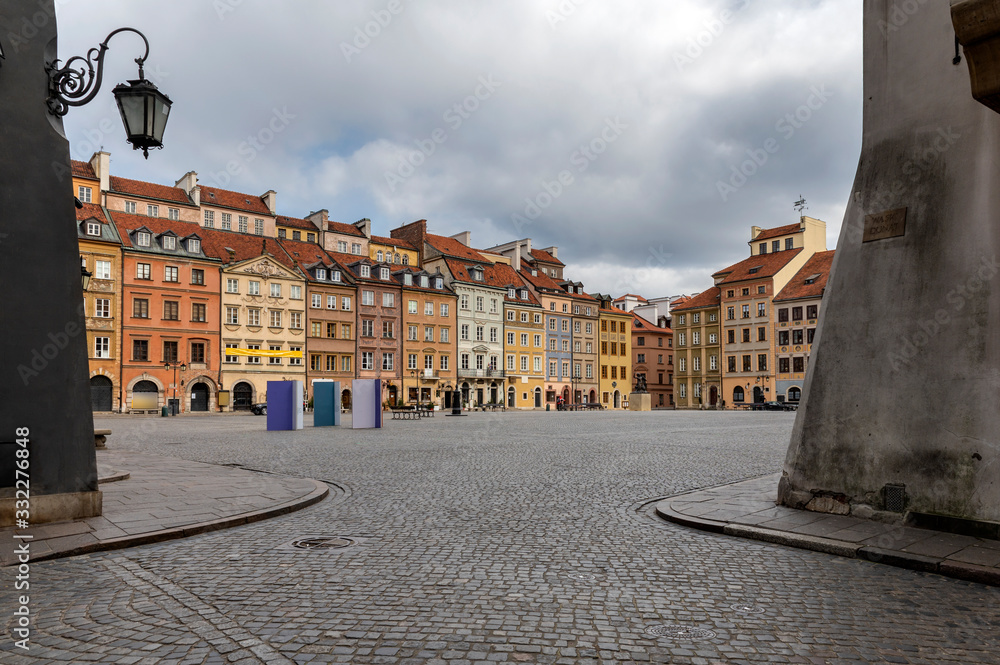 Obraz Empty Old Town Square in Warsaw
