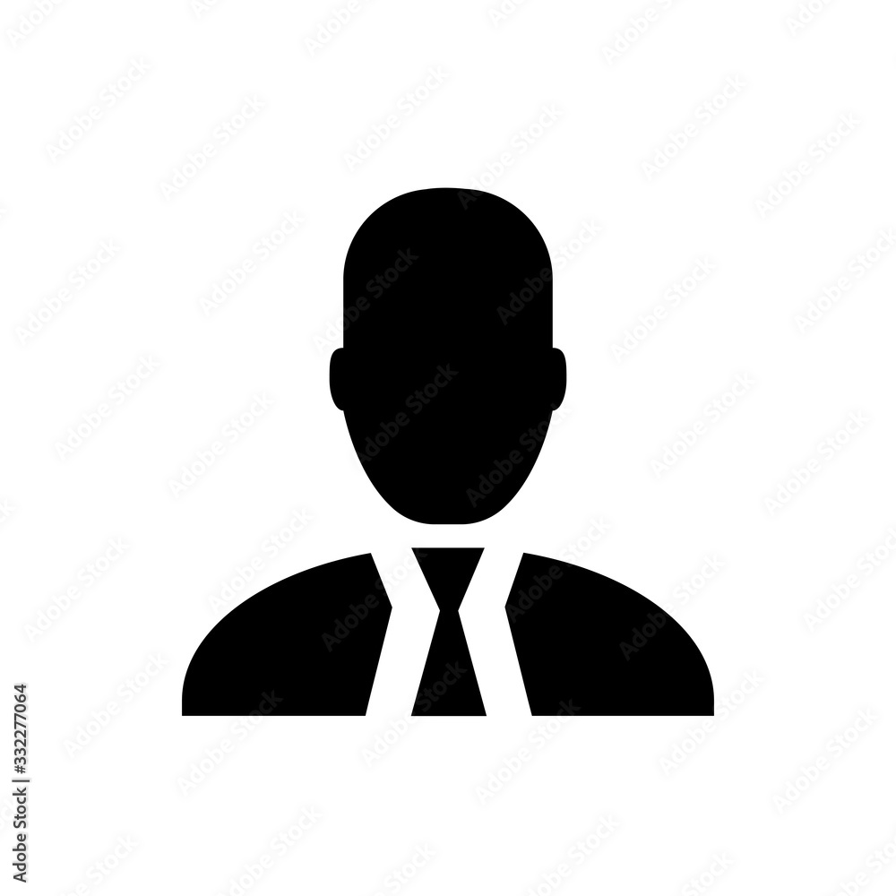 User icon of man in business suit. Businessman profile icon in white background. Vector illustration eps10. User icon of man in business suit. Businessman profile icon in white background. Vector illustration eps10.