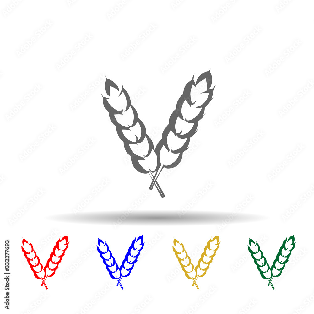 Wheat hand drawn multi color icon. Simple thin line, outline vector of blood donation icons for ui and ux, website or mobile application Wheat hand drawn multi color icon. Simple thin line, outline vector of blood donation icons for ui and ux, website or mobile application