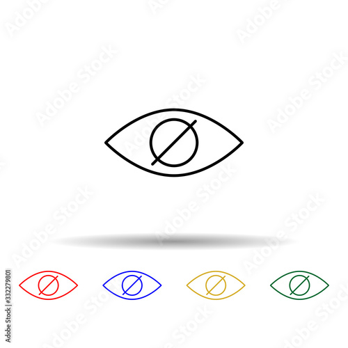 Blindness multi color icon. Simple thin line, outline vector of eye care icons for ui and ux, website or mobile application
