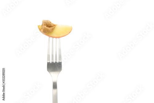 Apple slice and Homemade Peanut Butter
