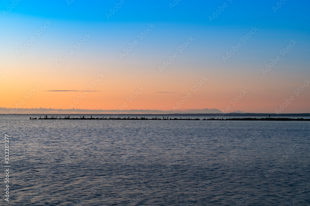 Beautiful calm sunrise over the Baltic sea