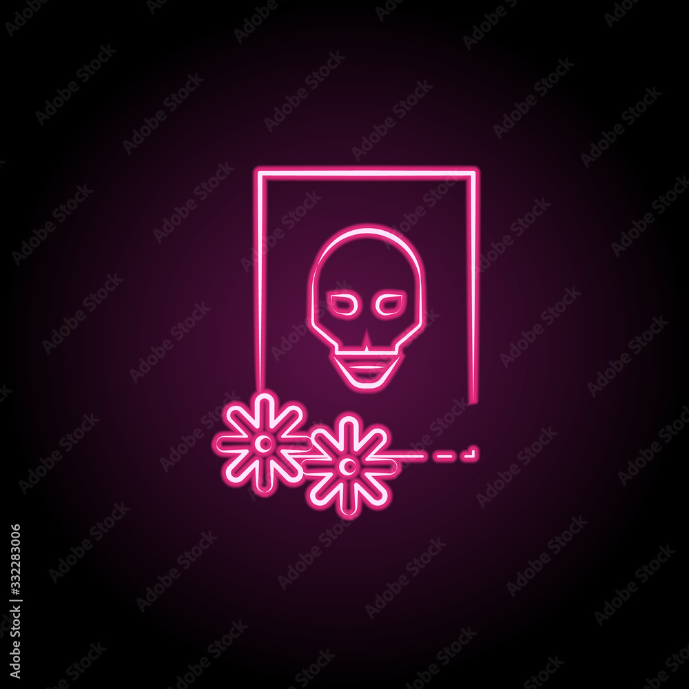 Picture neon icon. Simple thin line, outline vector of dia de muertos icons for ui and ux, website or mobile application Picture neon icon. Simple thin line, outline vector of dia de muertos icons for ui and ux, website or mobile application