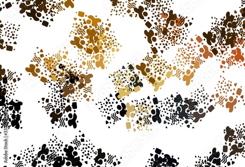 Light Orange vector texture with abstract forms.