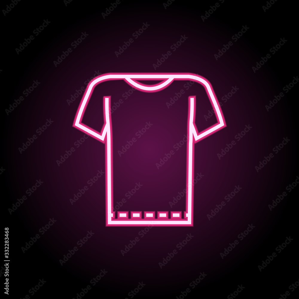 Clothes sleeves t-shirt neon icon. Simple thin line, outline vector of clothes icons for ui and ux, website or mobile application Clothes sleeves t-shirt neon icon. Simple thin line, outline vector of clothes icons for ui and ux, website or mobile application