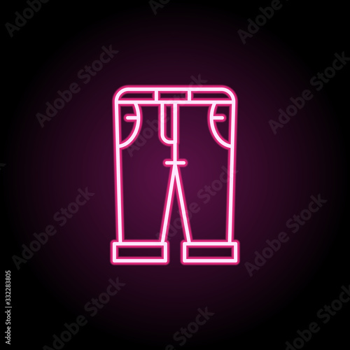 Capri, clothes, denim neon icon. Simple thin line, outline vector of clothes icons for ui and ux, website or mobile application