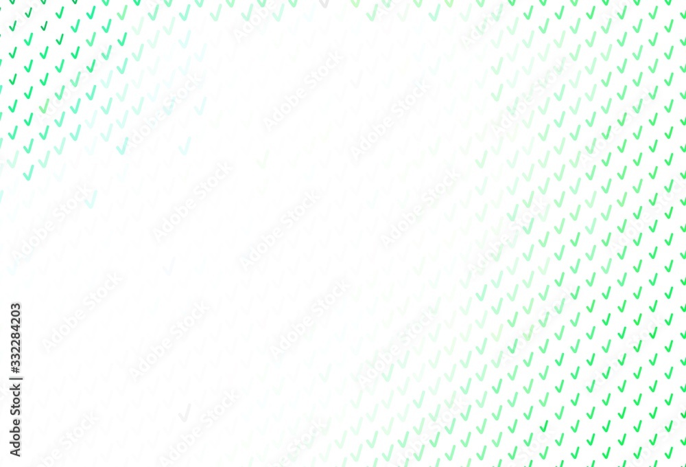 Light Green vector template with bent lines.
