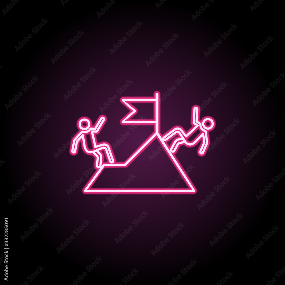 competitors line icon on white background competitors line icon on white background