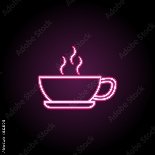 coffee break line icon on white background