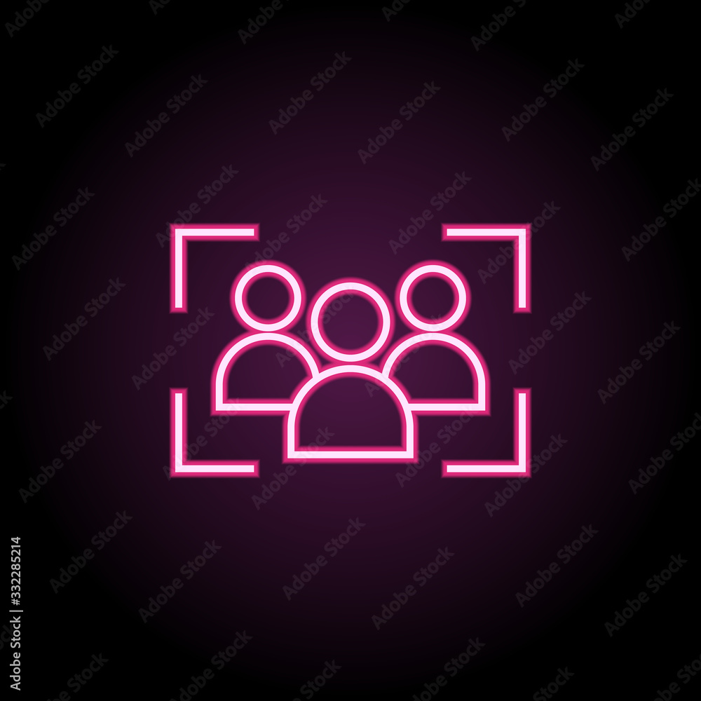 focus group line icon on white background focus group line icon on white background