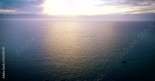 sunset over the sea