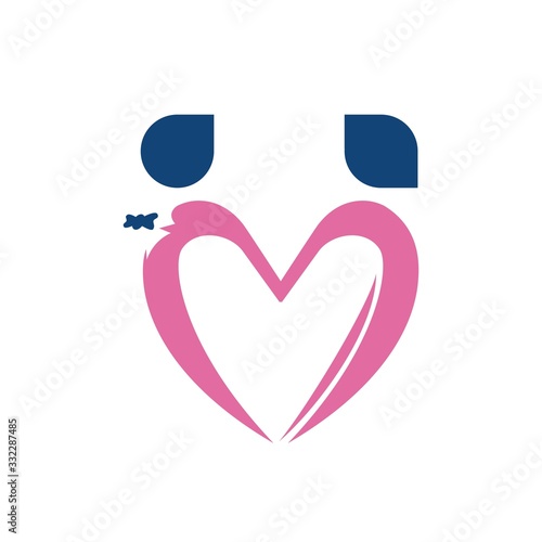 Love icon simple modern  marital or matrimony design