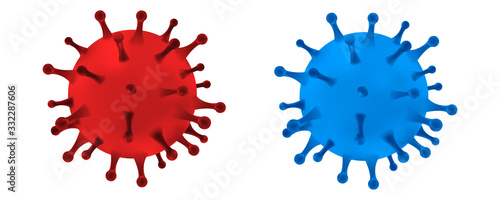 Novel Coronavirus COVID-19 medical infection.Virus protection covid19 molecule on red. Dangerous asian ncov corona virus pandemic risk background design.