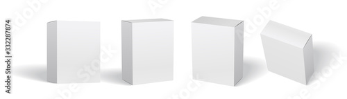 Packaging box mockup vector set