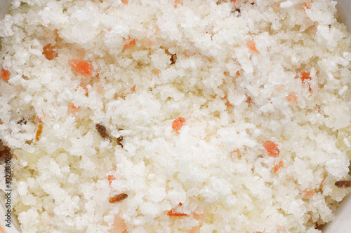 Homemade Bath Salts Close Up photo