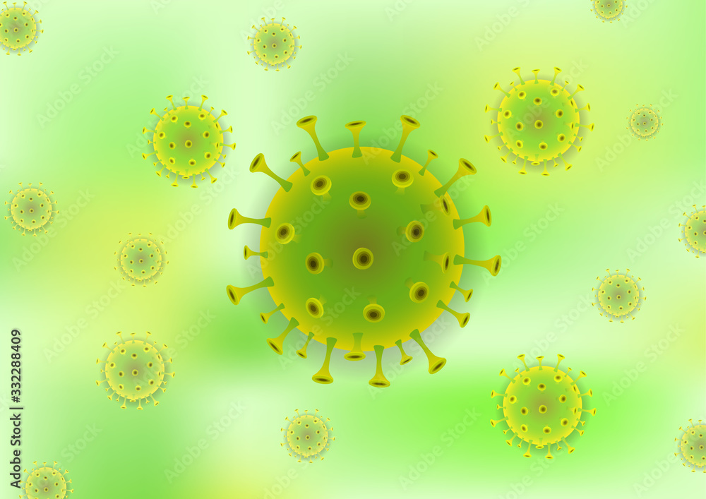 Abstract 3d Coronavirus background.