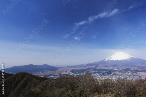 金時山山頂から 霊峰富士と愛鷹山を望む