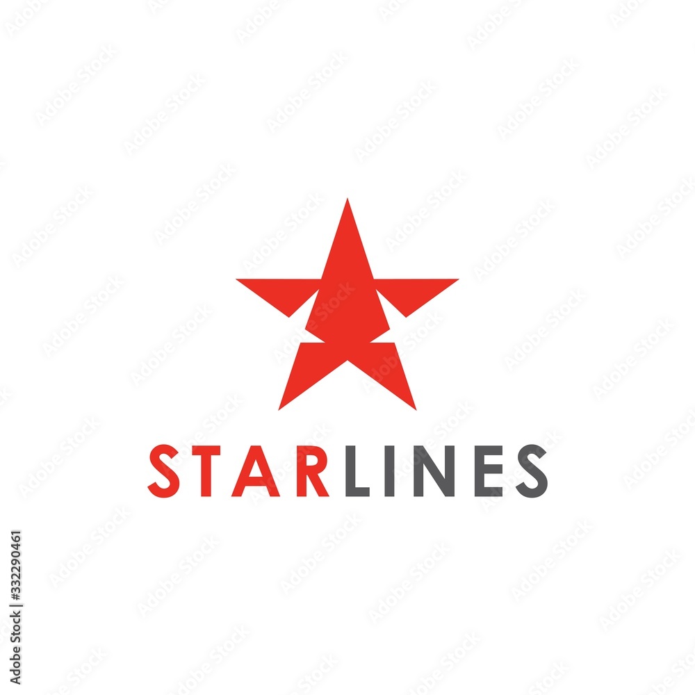Star Line Logo and Templates, Vector Star Line Logo and Templates, Vector