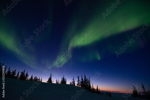northern lights aurora borealis in churchill manitoba canada