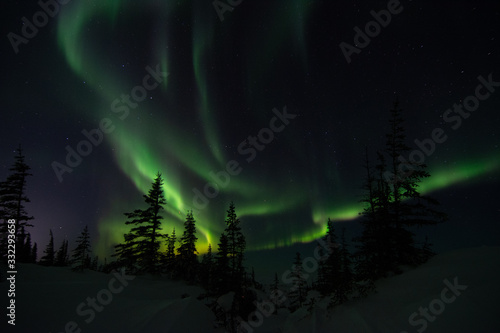 northern lights in churchill manitoba canada