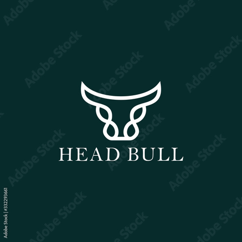 head bull line art style vector premium download photo