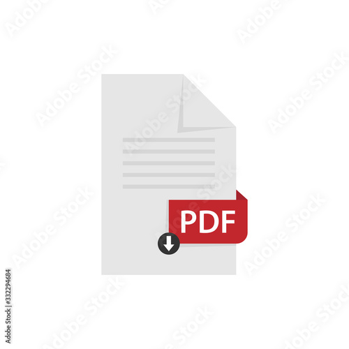 Pdf document download pdf file vector