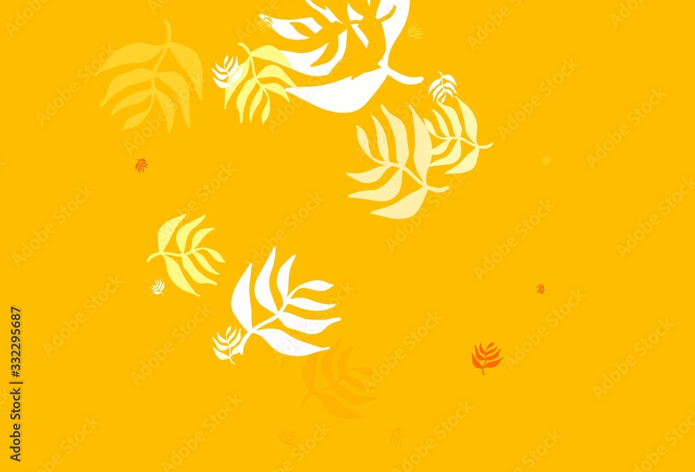 custom made wallpaper toronto digitalLight Blue, Yellow vector elegant background with leaves.