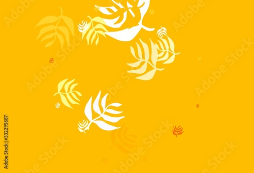 Wallpaper Mural Light Blue, Yellow vector elegant background with leaves. Torontodigital.ca