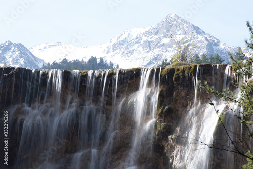 waterfalls in Jiuzhaigou Valley National Park in Sichuan, China