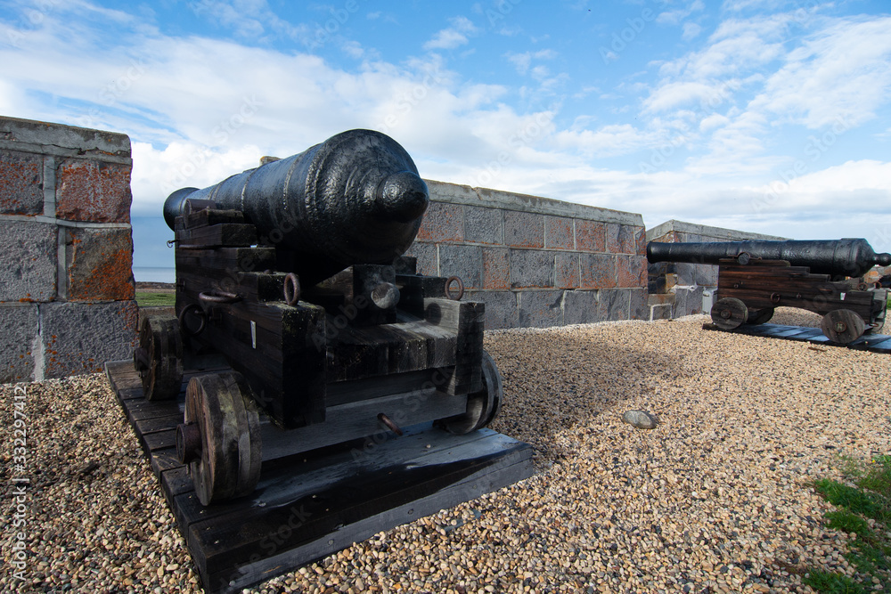 old royal canons at the fort prince of wales in churchill manitoba