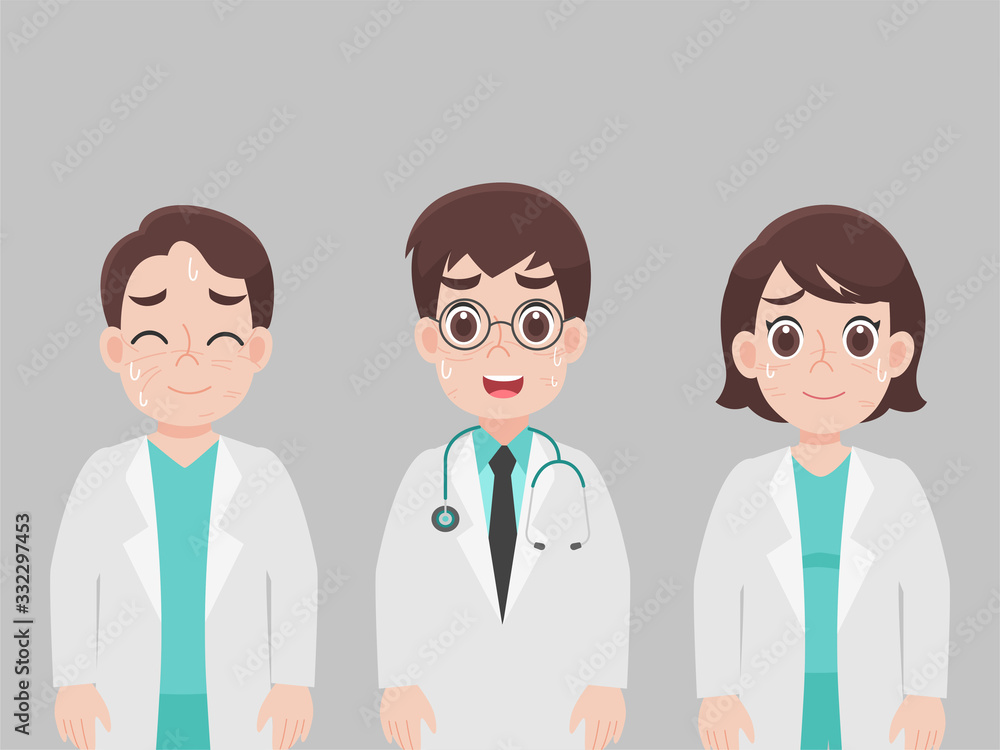 Tired Doctors Request people stay at home, Wrinkles on face, face mask.Social distance. Protect yourself. Healthcare concept. Tired Doctors Request people stay at home, Wrinkles on face, face mask.Social distance. Protect yourself. Healthcare concept.