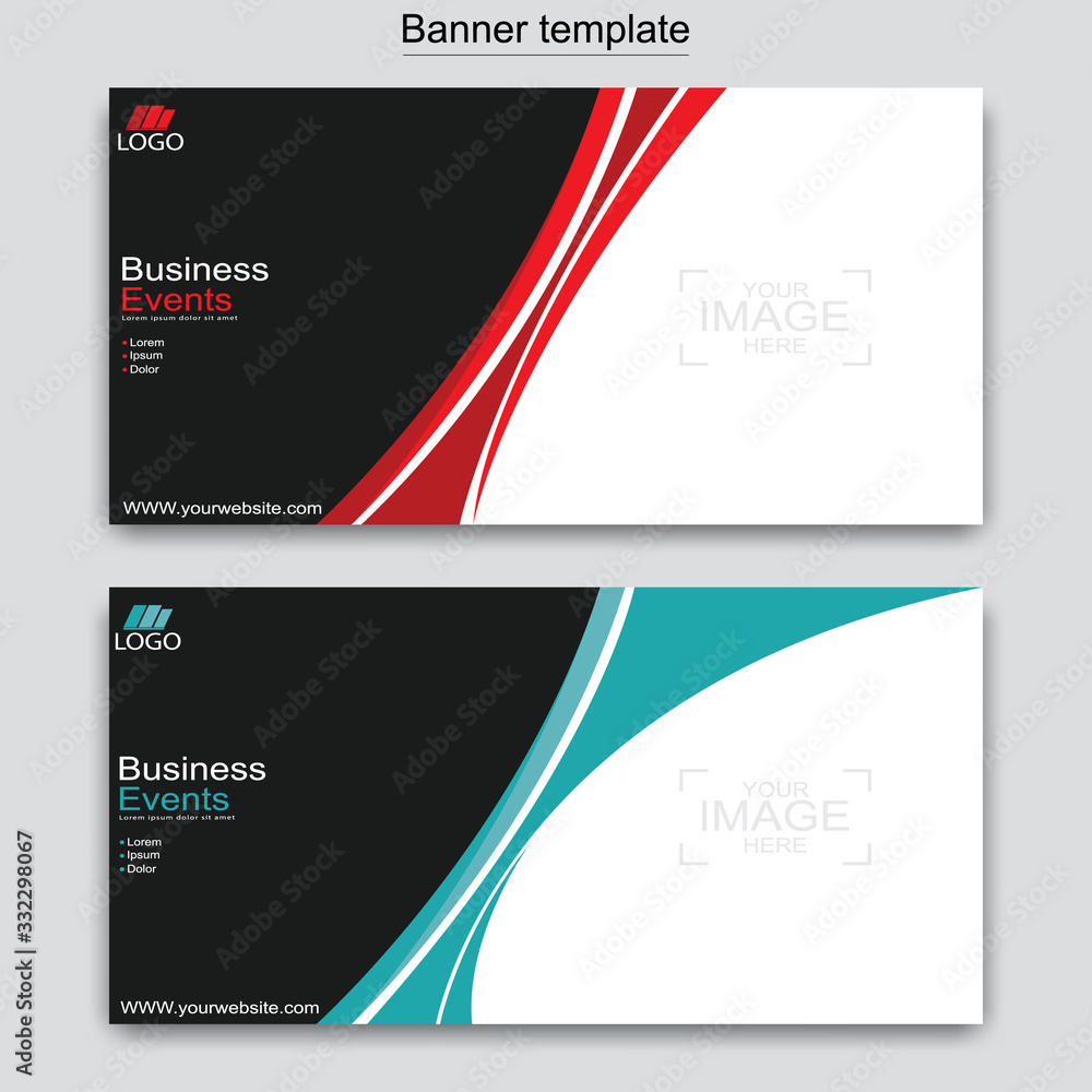 Fototapeta premium Abstract business banner template design.