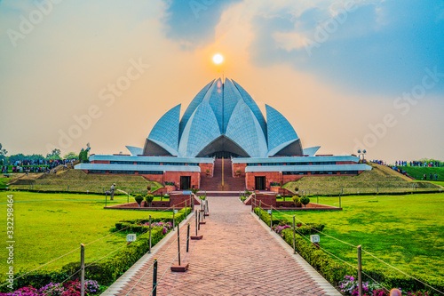 Lotus Temple in New Delhi, India photo