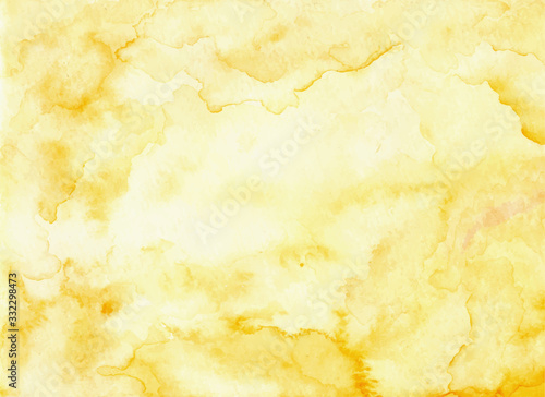 yellow abstract watercolor texture background © Asrulaqroni