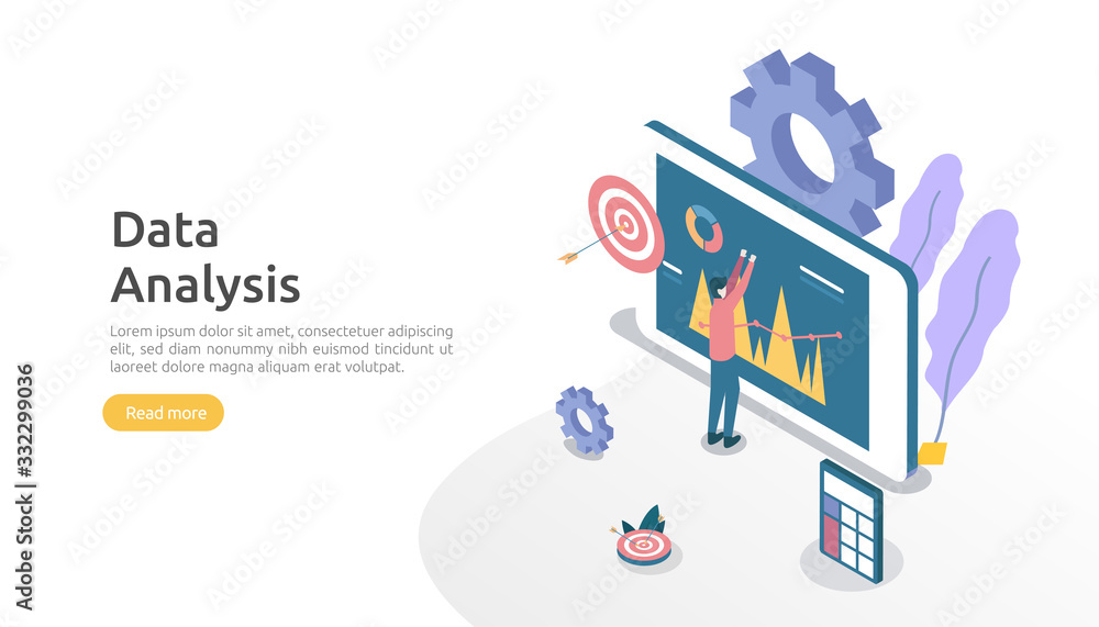 digital data analysis concept for market research and digital marketing strategy. website analytics or data science with people character. template for web landing page, banner, presentation digital data analysis concept for market research and digital marketing strategy. website analytics or data science with people character. template for web landing page, banner, presentation