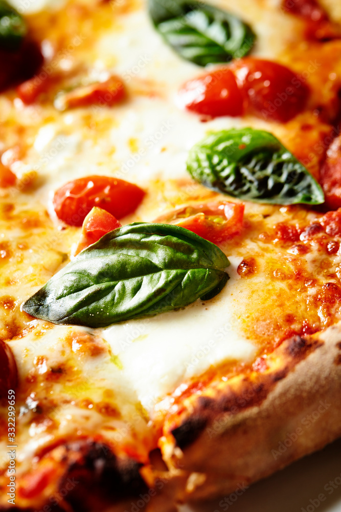Pizza margherita, tomato and basil Pizza margherita, tomato and basil