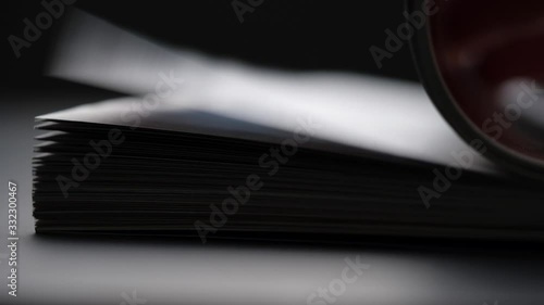 Close-up of flicking book page in 4K resolution