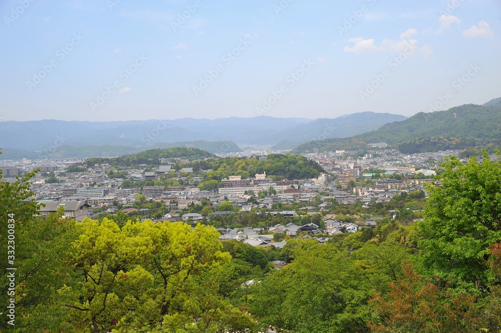 蹴上浄水場から眺めた京都市内です