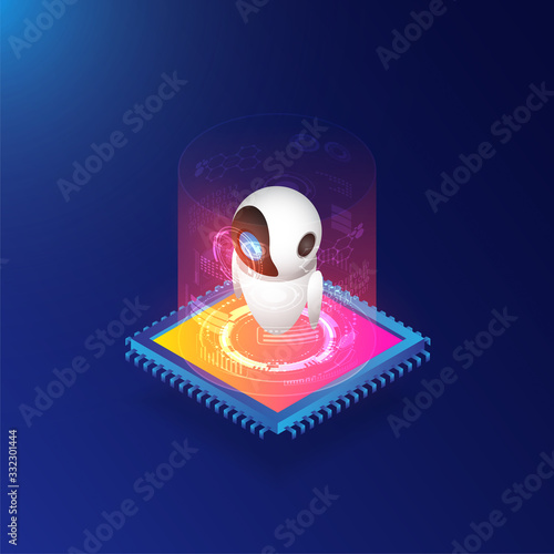 Isometric Artificial intelligence with server