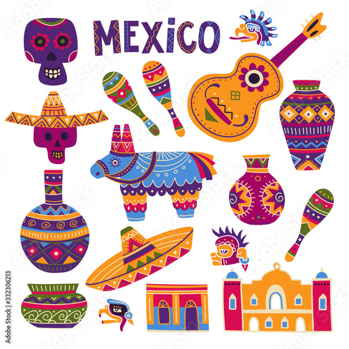 Vector set of Mexican symbols