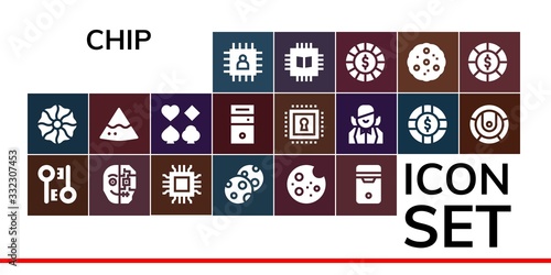 chip icon set