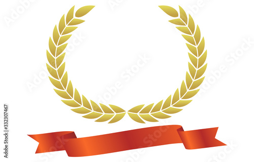 月桂冠の見出し飾りのイラスト Stock ベクター Adobe Stock