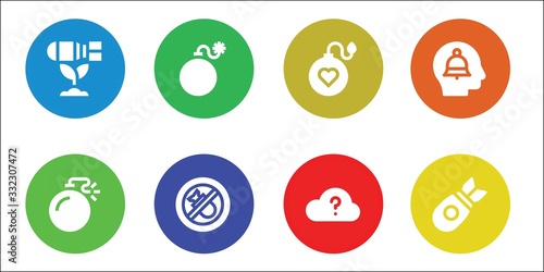 Modern Simple Set of exclamation Vector filled Icons