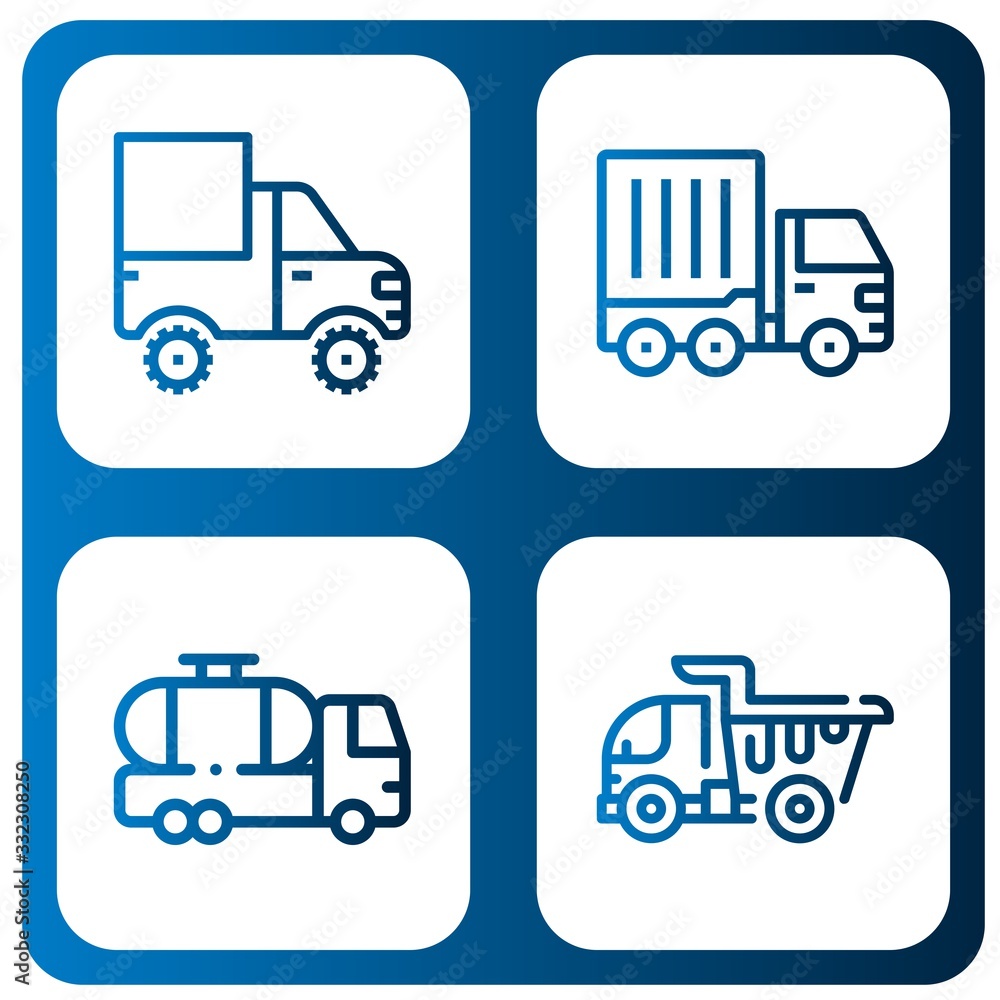 dumper simple icons set dumper simple icons set