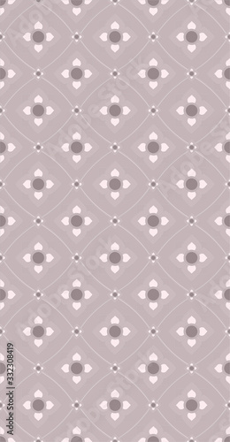 line Thai flowers pattern seamless background 