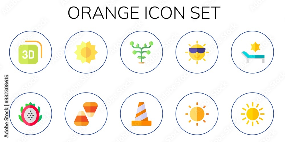 orange icon set