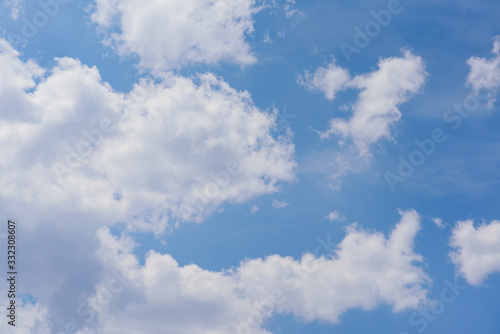 Blue sky with clouds in the afternnon  Nature background