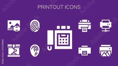 printout icon set